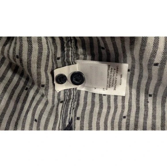 The‎ Rail Mens XXL Short Sleeve Button Up Shirt Dark Wash Dot Stripe - Picture 4 of 6